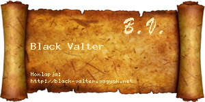 Black Valter névjegykártya